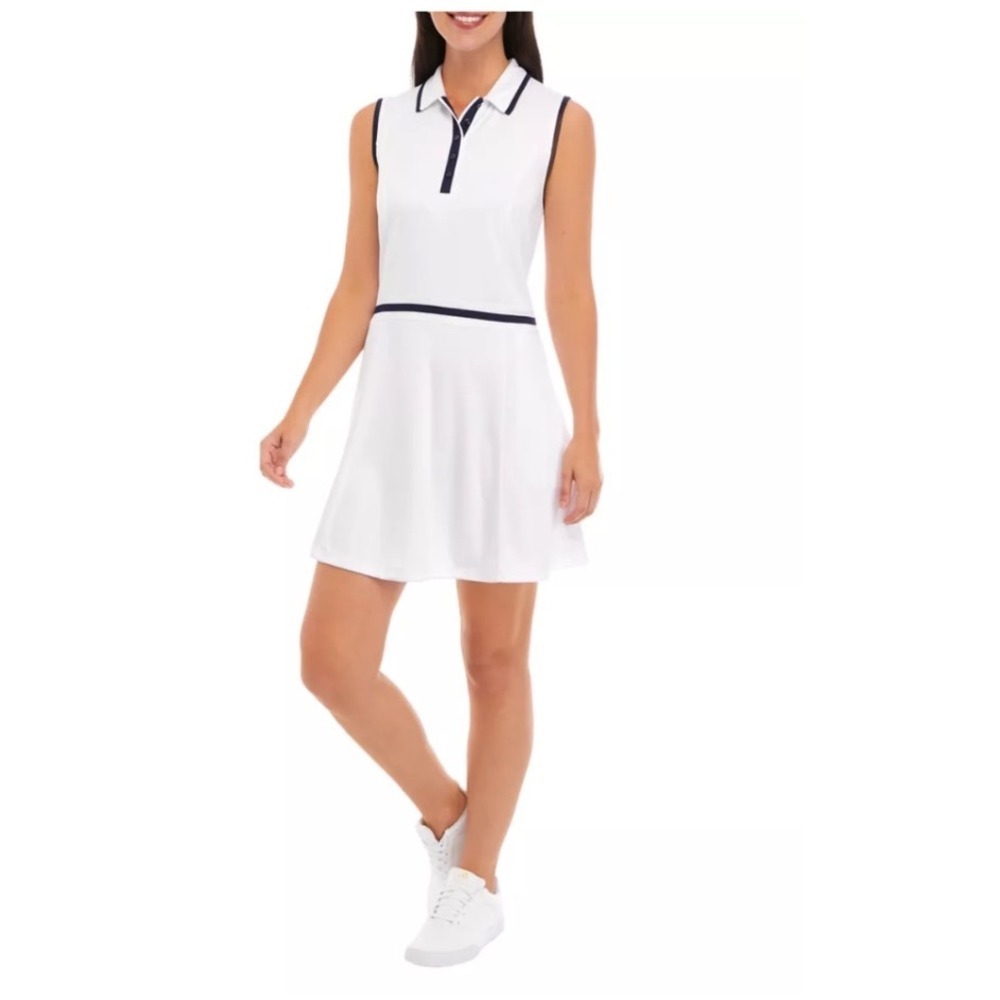 NWT Pro Tour Sleeveless Essential Color Block Flounce Polo‎ Dress Women's XS